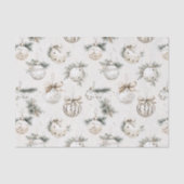 Chic Cream Ornaments Christmas Tissuepapier (Voorkant)