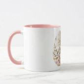 Chic Cream Pink Spring Flowers Easter Egg  Mok (Links)