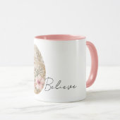 Chic Cream Pink Spring Flowers Easter Egg  Mok (Voorkant rechts)
