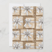 Chic Cream Silver Glam Bow Vrijgezellenfeest Kaart (Achterkant)