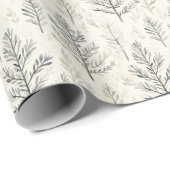 Chic Cream Takken Kerst Cadeaupapier (Rol Hoek)