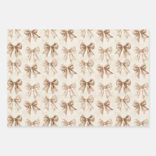 Chic Cream Vlinders Verjaardag Inpakpapier Vel (Voorkant 2)