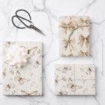 Chic Cream Vlinders Verjaardag Inpakpapier Vel<br><div class="desc">Chic Cream Vlinders Verjaardag of Bruiloft</div>