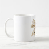 Chic Cream White Silver Glam Bow Love Koffiemok (Links)