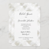 Chic Cream White Stripes Bridal Shower Kaart (Voorkant / Achterkant)