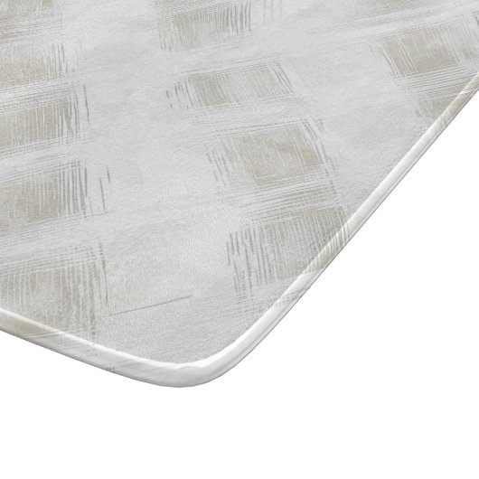 Chic Cream White Stripes Bridal Shower Snijplank (Hoek)