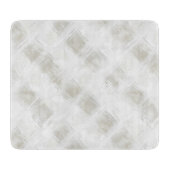 Chic Cream White Stripes Bridal Shower Snijplank (Voorkant)