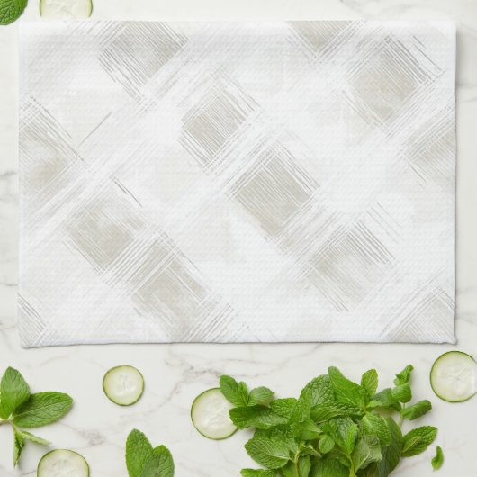 Chic Cream White Stripes Bridal Shower Theedoek (Gevouwen)