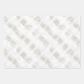 Chic Cream White Stripes Wedding Inpakpapier Vel (Voorkant 2)