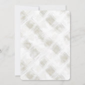 Chic Cream White Stripes Wedding Kaart (Achterkant)