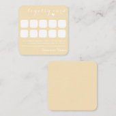 CHIC CREAMY YELLOW 10 PUNCH BUSINESS LOYALITEIT KA VIERKANTE VISITEKAARTJE (Voorkant / Achterkant)