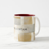 Chic Crème Bruin Abstract Tweekleurige Koffiemok (Voorkant rechts)