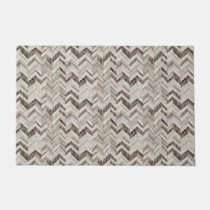 Chic crème chevron deurmat