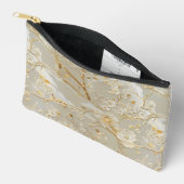 Chic crème gouden bloemmotief etui (Open)