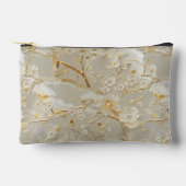 Chic crème gouden bloemmotief etui (Voorkant)