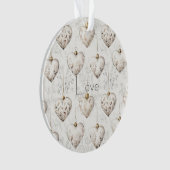 Chic Crème Grijs Harten Ornamenten (voorkant)