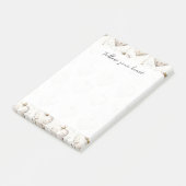 Chic Crème Grijs Harten Ornamenten Post-it® Notes (Schuin)