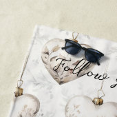 Chic Crème Grijze Harten Ornamenten   Strandlaken (In situ)