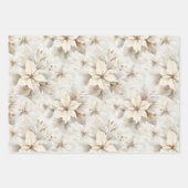 Chic Crème Grijze Hartjes Ornamenten Bruiloft Inpakpapier Vel (Voorkant 3)