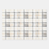 Chic Crème Grijze Hartjes Ornamenten Bruiloft Inpakpapier Vel (Voorkant 2)