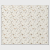 Chic Crème Vlinders Verjaardag Cadeaupapier (Vlak)