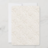 Chic Crème Witte Nep Kant Verjaardag Kaart (Achterkant)