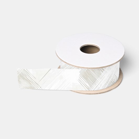 Chic Crème Witte Strepen Grosgrain Lint (Spoel)