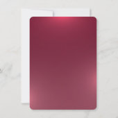 Chic Crown Burgundy Quinceañera Kaart (Achterkant)