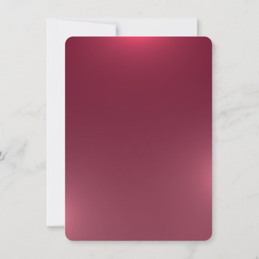 Chic Crown Burgundy Quinceañera Kaart (Achterkant)