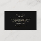 Chic Crown Logo Custom Dark Color Elegant Visitekaartje (Achterkant)