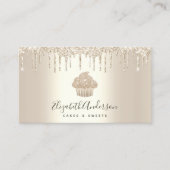 Chic Cupcake bakkerij Chef Gold Glitter Drivers Visitekaartje (Voorkant)