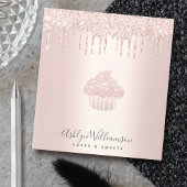 Chic Cupcake Chef Bakery Roos Gold Glitter Drivers Notitieblok