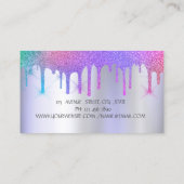 Chic Cupcake Regenboog Drips Bakkerij Paars Visitekaartje (Achterkant)