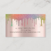 Chic Cupcake Regenboog Drips Bakkerij Visitekaartje (Achterkant)