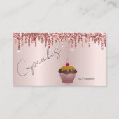  Chic Cupcakes Cherry Rose Gold Drips  Visitekaartje (Voorkant)