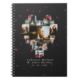Chic Custom 18 Photo Heart Shaped for her Notitieboek