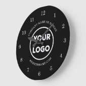 Chic Custom Business Logo en tekst op zwart Grote Klok (Hoek)