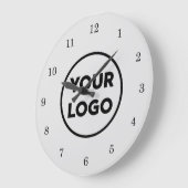 Chic Custom Business Logo op grijs Grote Klok (Hoek)