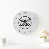 Chic Custom Business Logo op grijs Grote Klok (Huis)