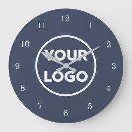 Chic Custom Business Logo op Navy Blue Grote Klok