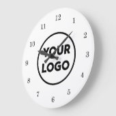 Chic Custom Business Logo op witte achtergrond Grote Klok (Hoek)