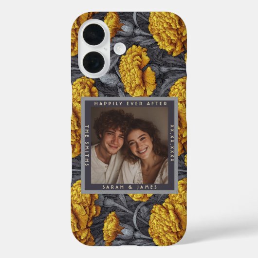 Chic Custom Carnation Garden Vineyard Wedding Case-Mate iPhone Case (Achterkant)