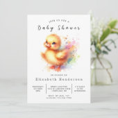 Chic Custom Duck Baby shower Kaart (Staand voorkant)