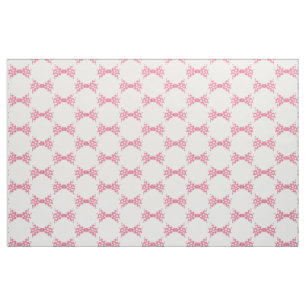 CHIC CUSTOM FABRIC_ GIRLY PINK POLKA DOT BOWS STOF