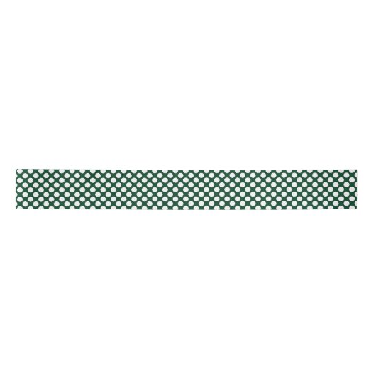 Chic Custom Green and White Polka Dot Satijnen Lint (Voorkant)