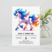 Chic Custom Horse Verjaardag Kaart (Staand voorkant)