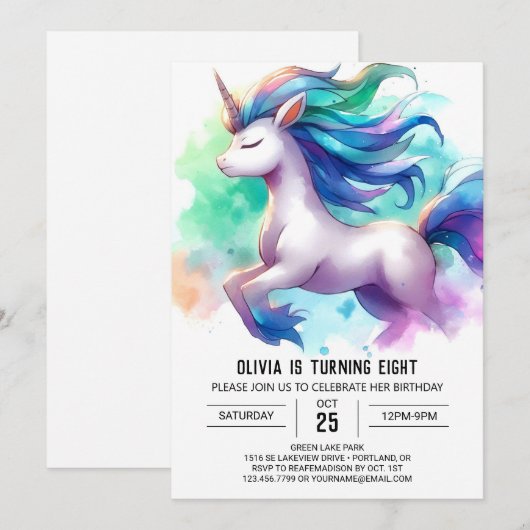 Chic Custom Horse Verjaardag Kaart (Voorkant / Achterkant)