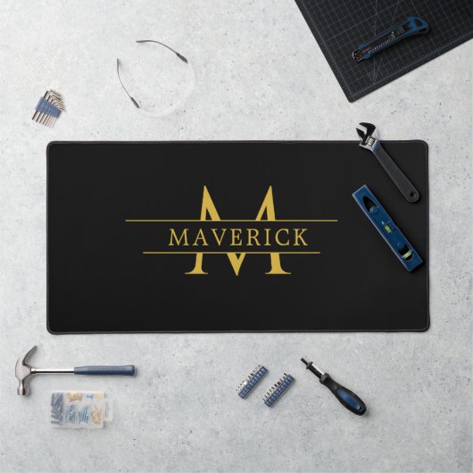 Chic Custom Initials and Name Desk Mat for Work (Werkstation)