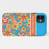 Chic Custom iPhone 5 Hoesje: Ditsy Sinaasappel Blo Case-Mate iPhone Case (Achterkant (horizontaal))
