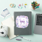 Chic Custom lavender chihuahua Silhouette Sticker (iPad Cover)